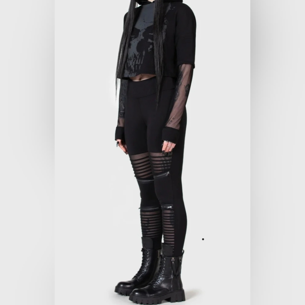 *SOLD* Killstar x Black Women's Ripped Panel Leggings